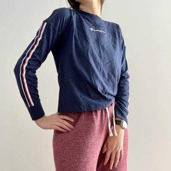 NWT CHAMPION ATHLETIC NAVY CAMPUS LONG SLEEVE T- XS - Picture 5 of 14